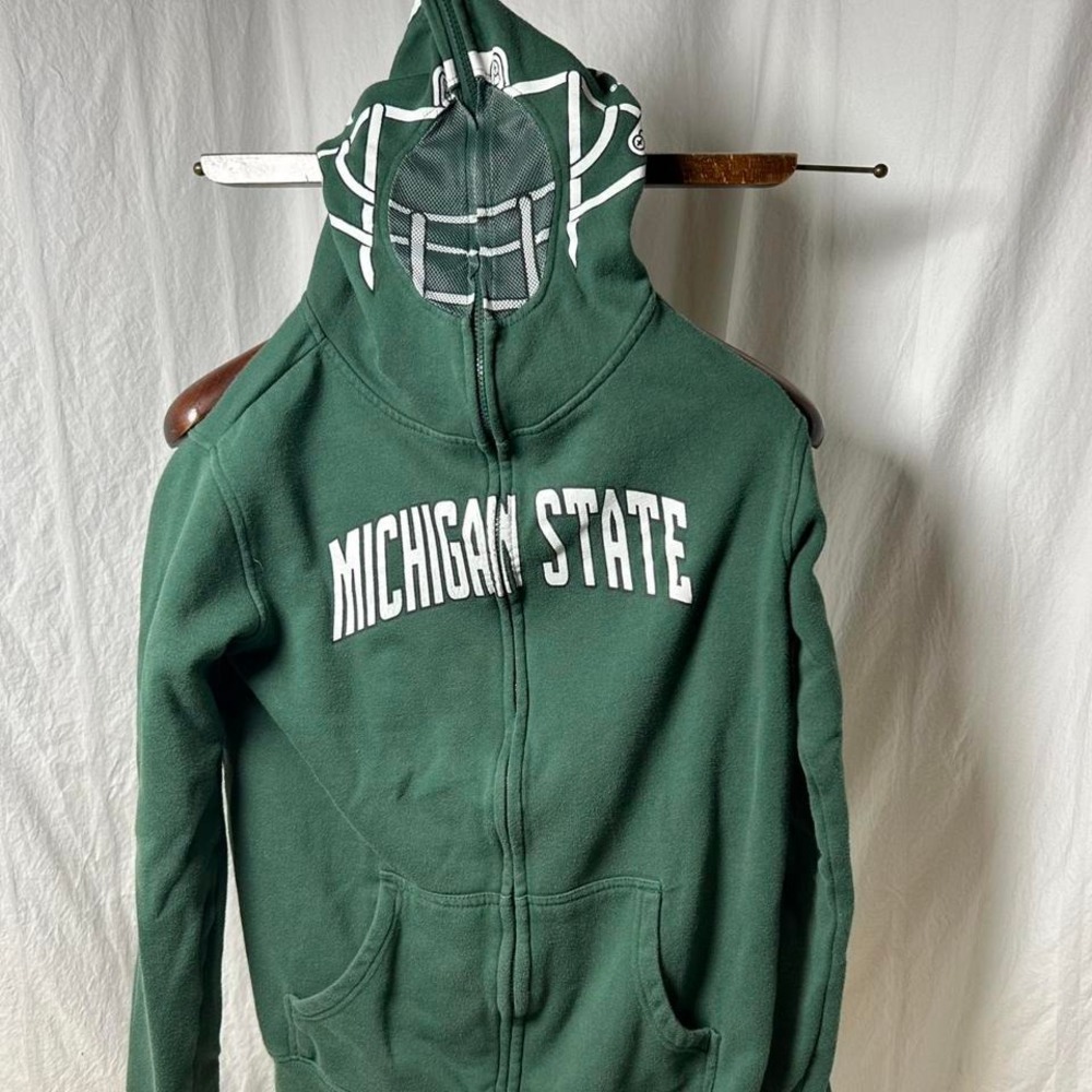 Michigan State Spartans green hoodie with helmet #Spartans #CollegeFootball